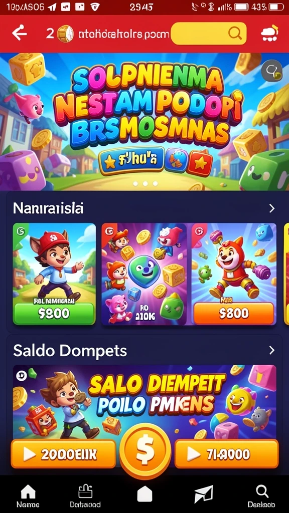 topanhoki - Layar menu dengan opsi kustomisasi karakter.